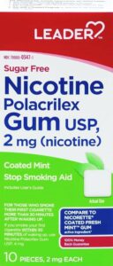 Leader Nicotine Gum Stop Smoking Aid, 2 mg