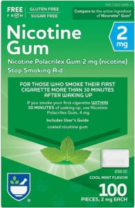 Rite Aid Nicotine Gum, Cool Mint Flavor, 2 mg - 100 Count 